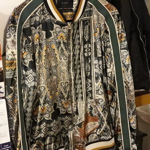 EUC NM Zara Fresh Prince Paisley Will Smith Bomber